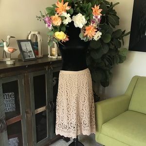 🍭John Paul Richard Nude Crochet Knit Lace Boho!